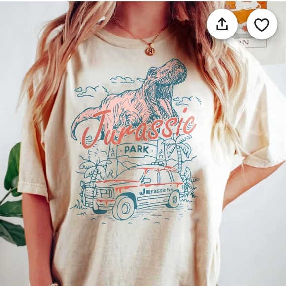 Comfort Colors Tops - NWOT Comfort Colors Jurassic Park T-Shirt